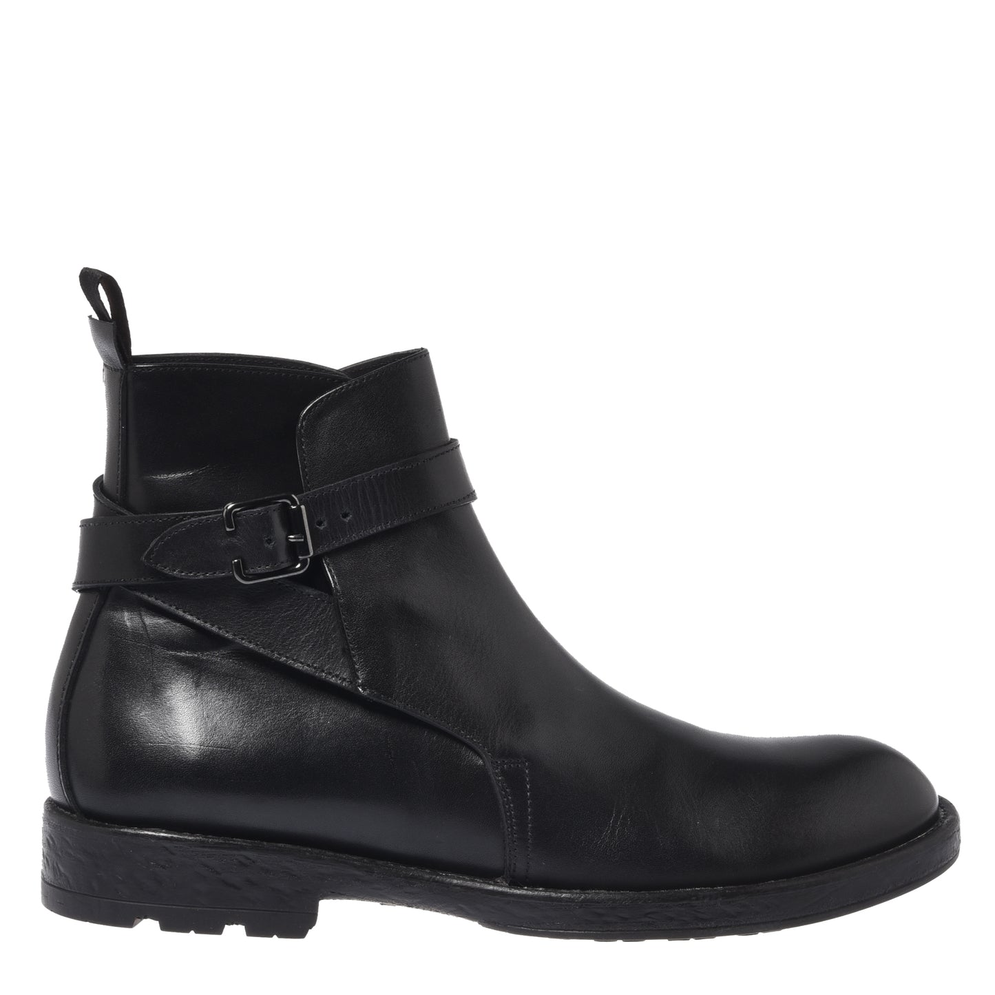 Stivaletti in pelle nera anticata