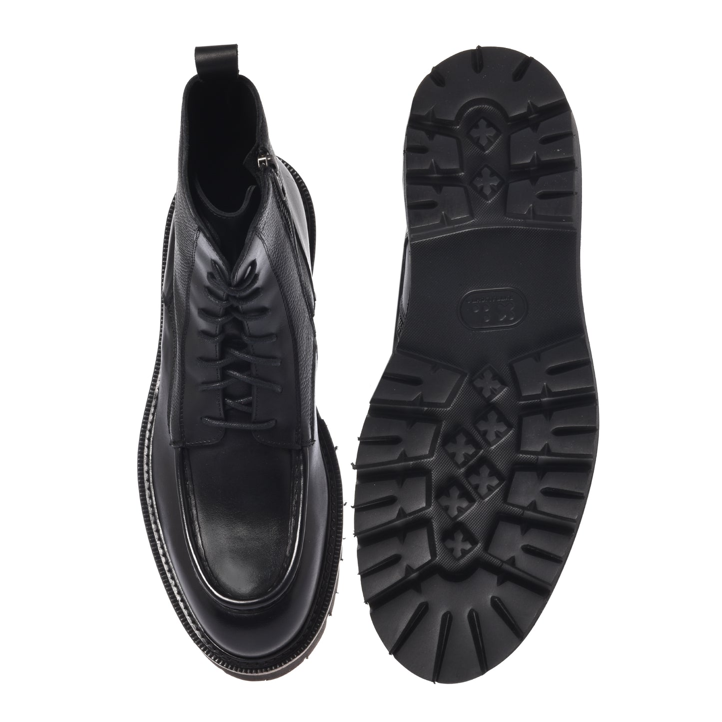 Rangers in pelle nera e pelle bottalata