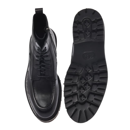 Rangers in pelle nera e pelle bottalata