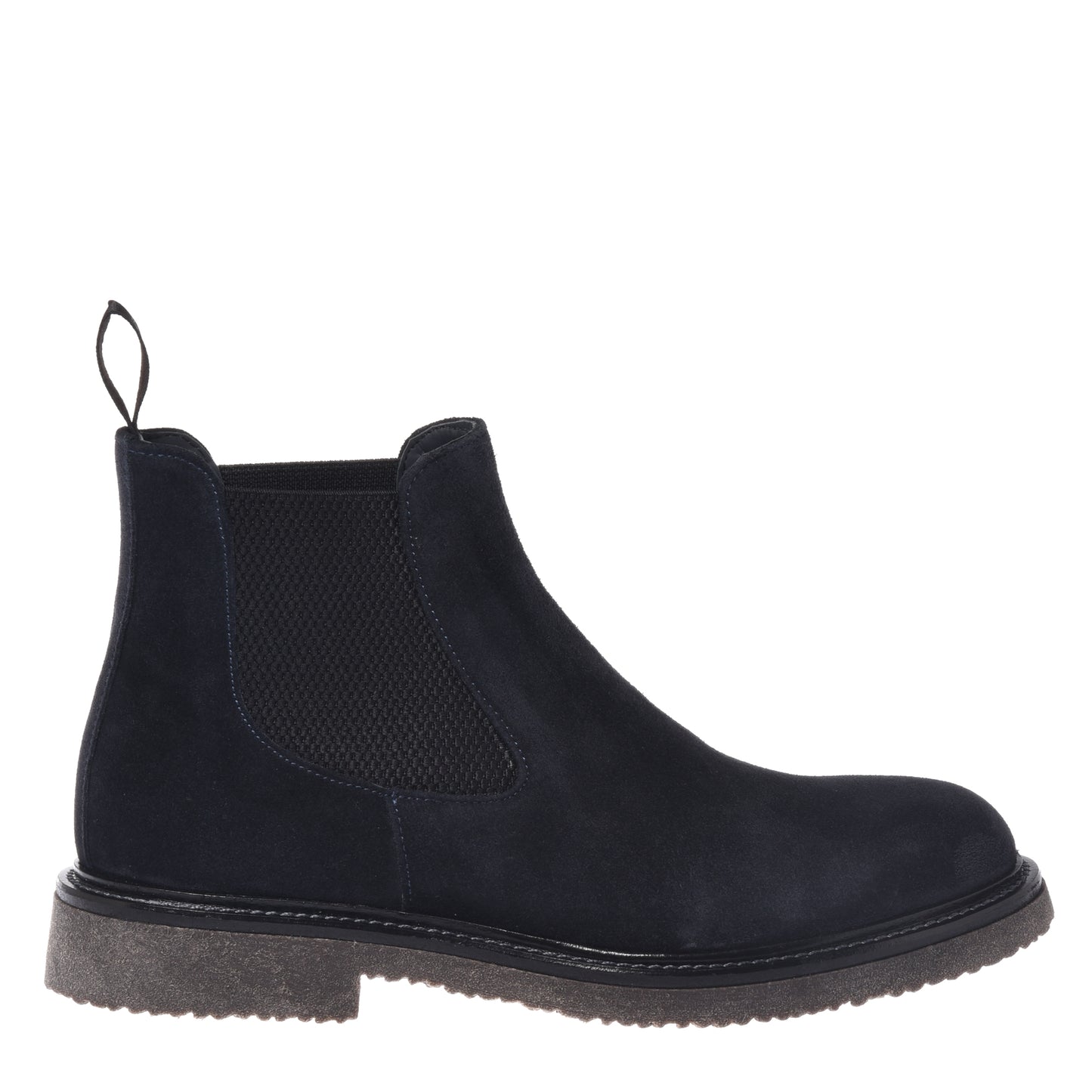 Bottines bleues en daim
