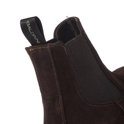 Stivaletti in pelle scamosciata marrone scuro