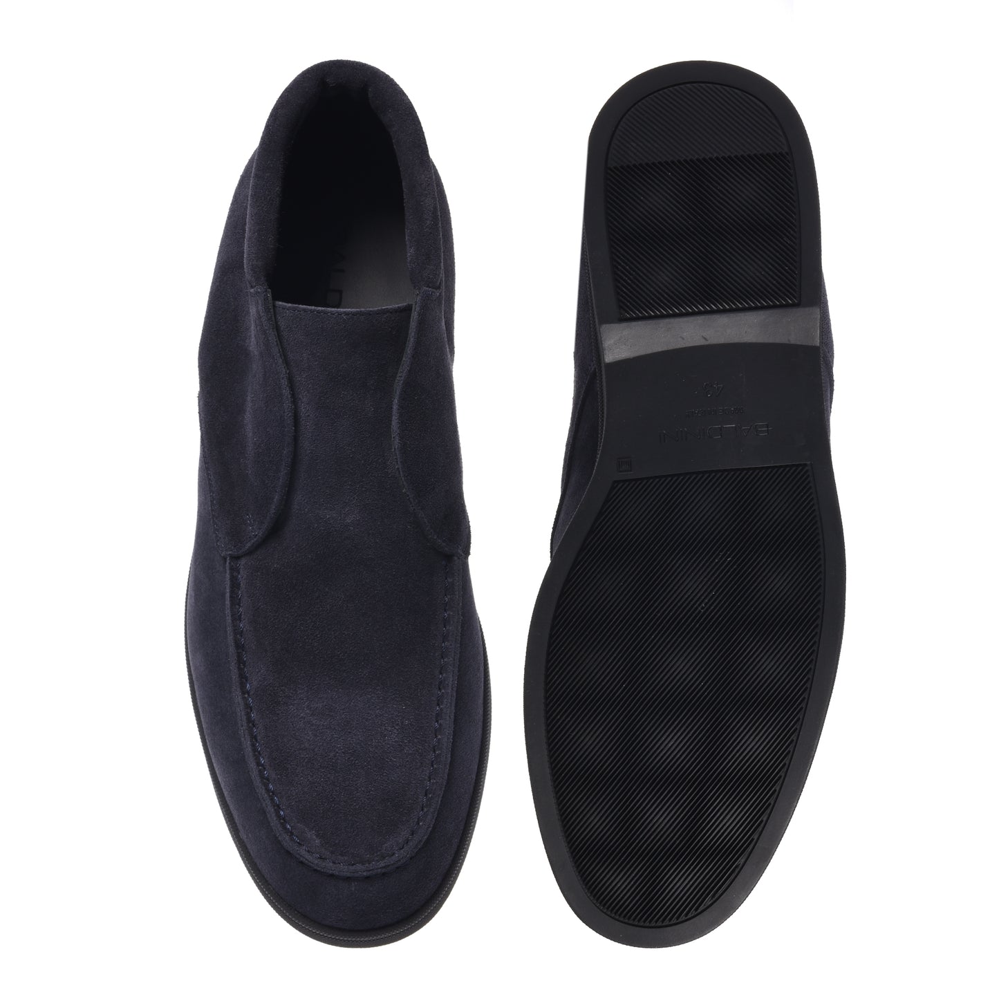 Bottines bleues en daim