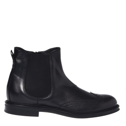 Bottines noires en cuir
