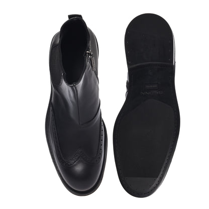 Bottines noires en cuir