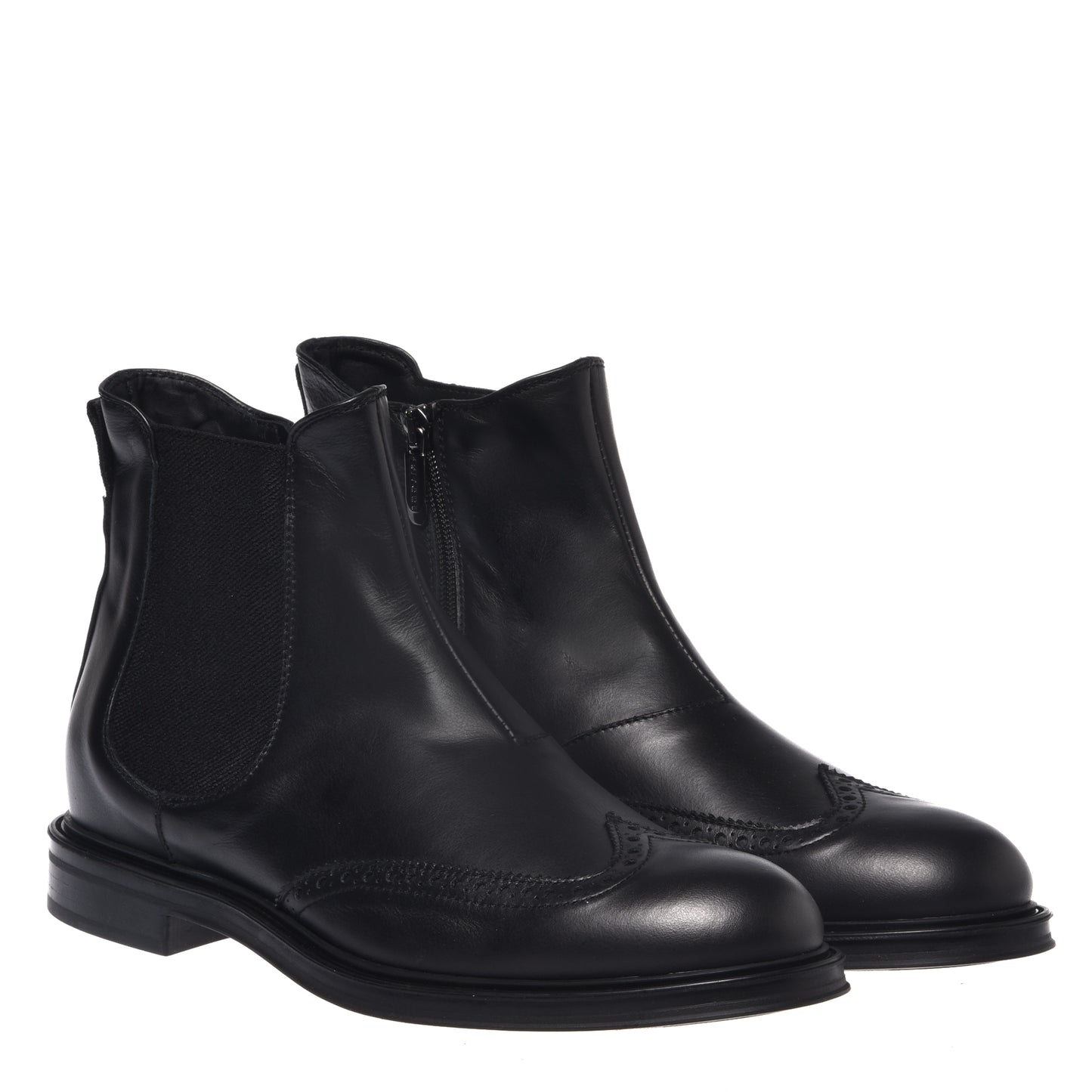 Bottines noires en cuir