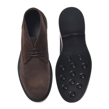 Chaussures Oxford marron foncé en daim