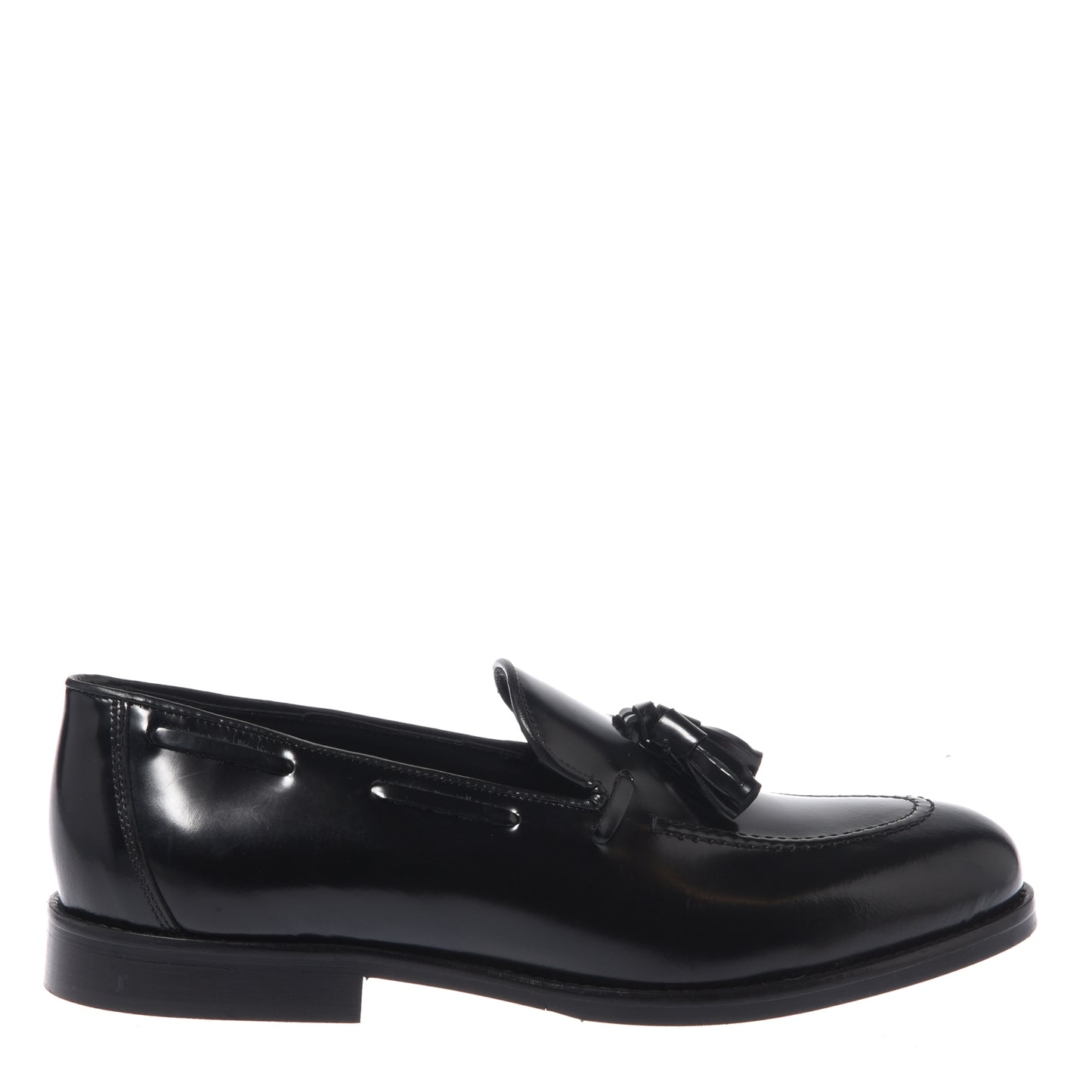 Slip-on in pelle nera sabbiata