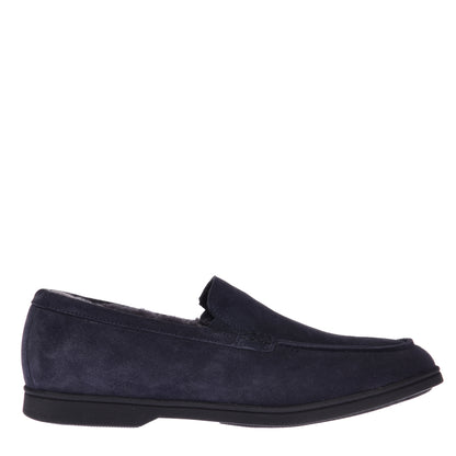 Slip-ons bleu en daim