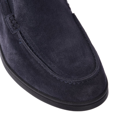 Slip-ons bleu en daim