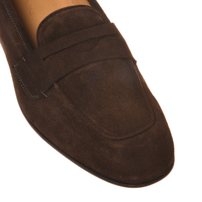 Dark brown suede loafer