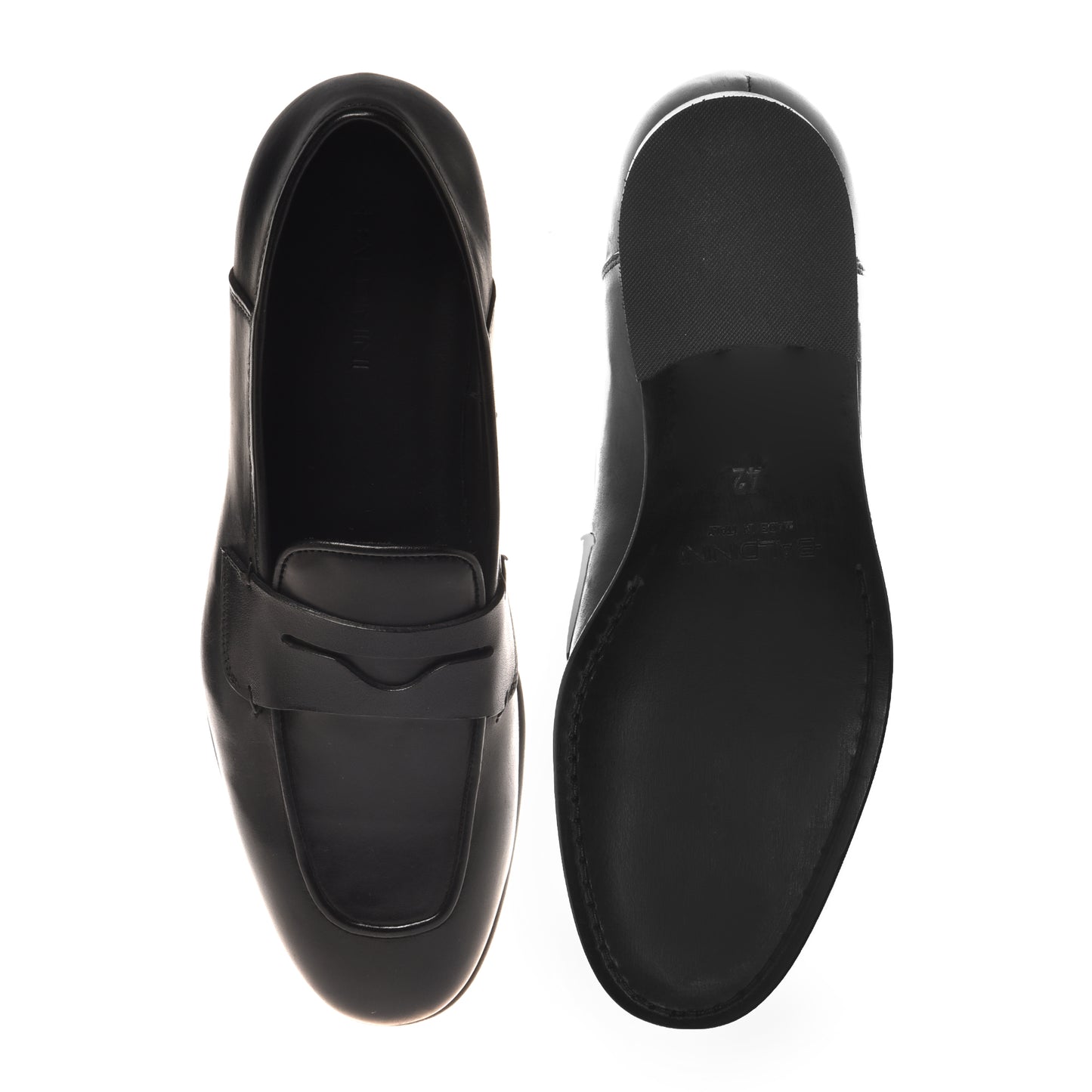 Black leather moccasin