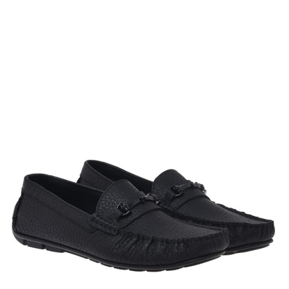 Mocassin en cuir suédé noir