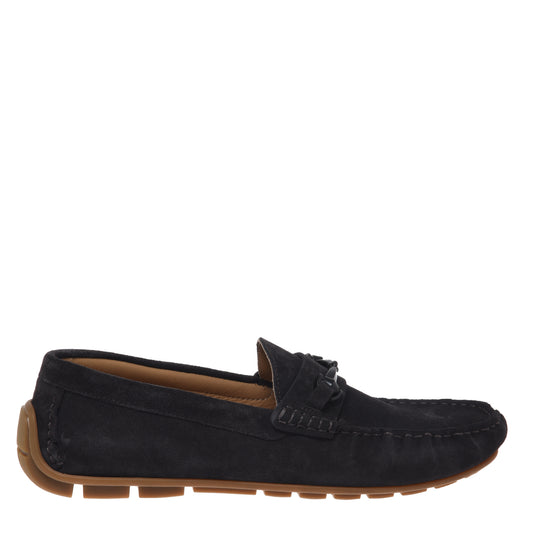 Grey suede loafer