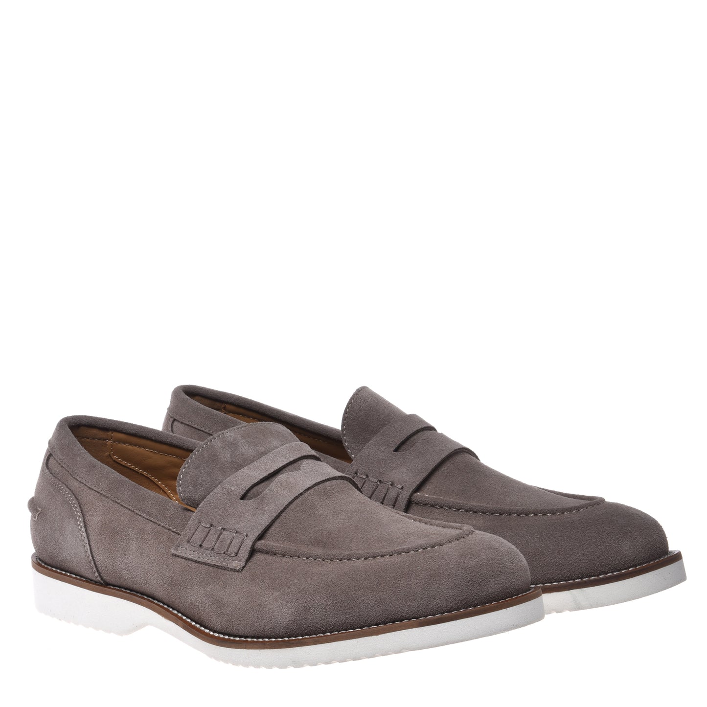Blue suede loafer
