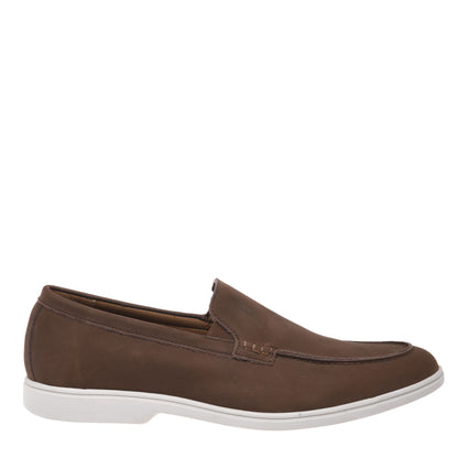 Brown nubuck loafer