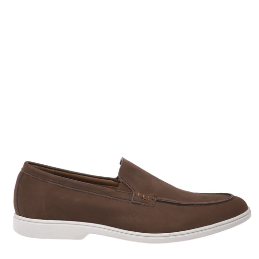Brown nubuck loafer