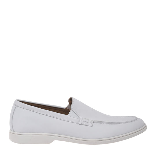 White nubuck loafer