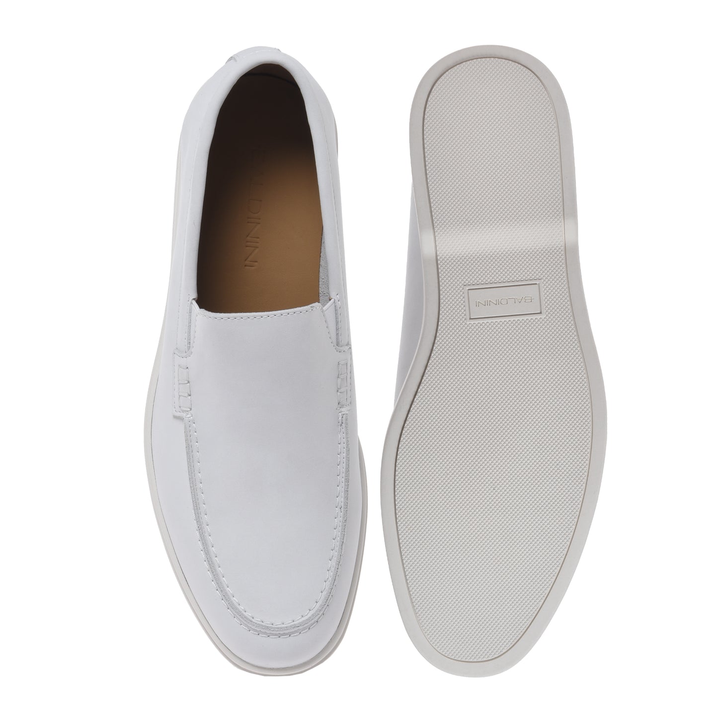 White nubuck loafer