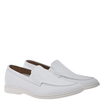 White nubuck loafer