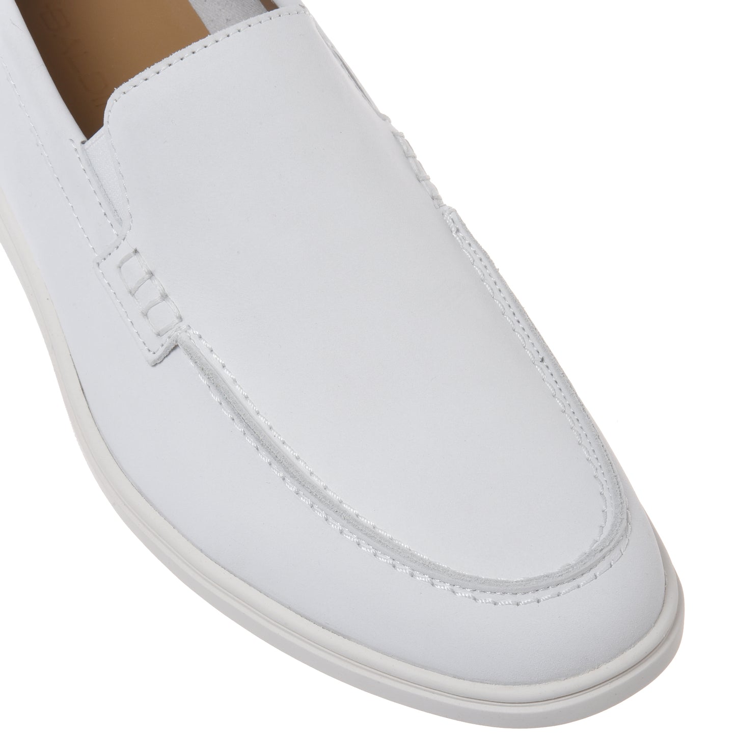 White nubuck loafer
