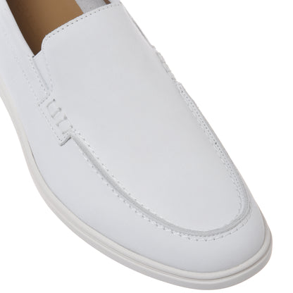 White nubuck loafer