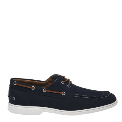 Chaussure à lacets en nubuck bleu