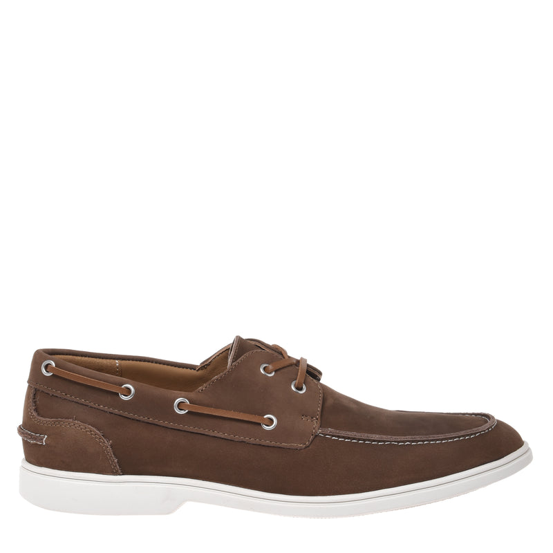 Richelieu en cuir nubuck marron