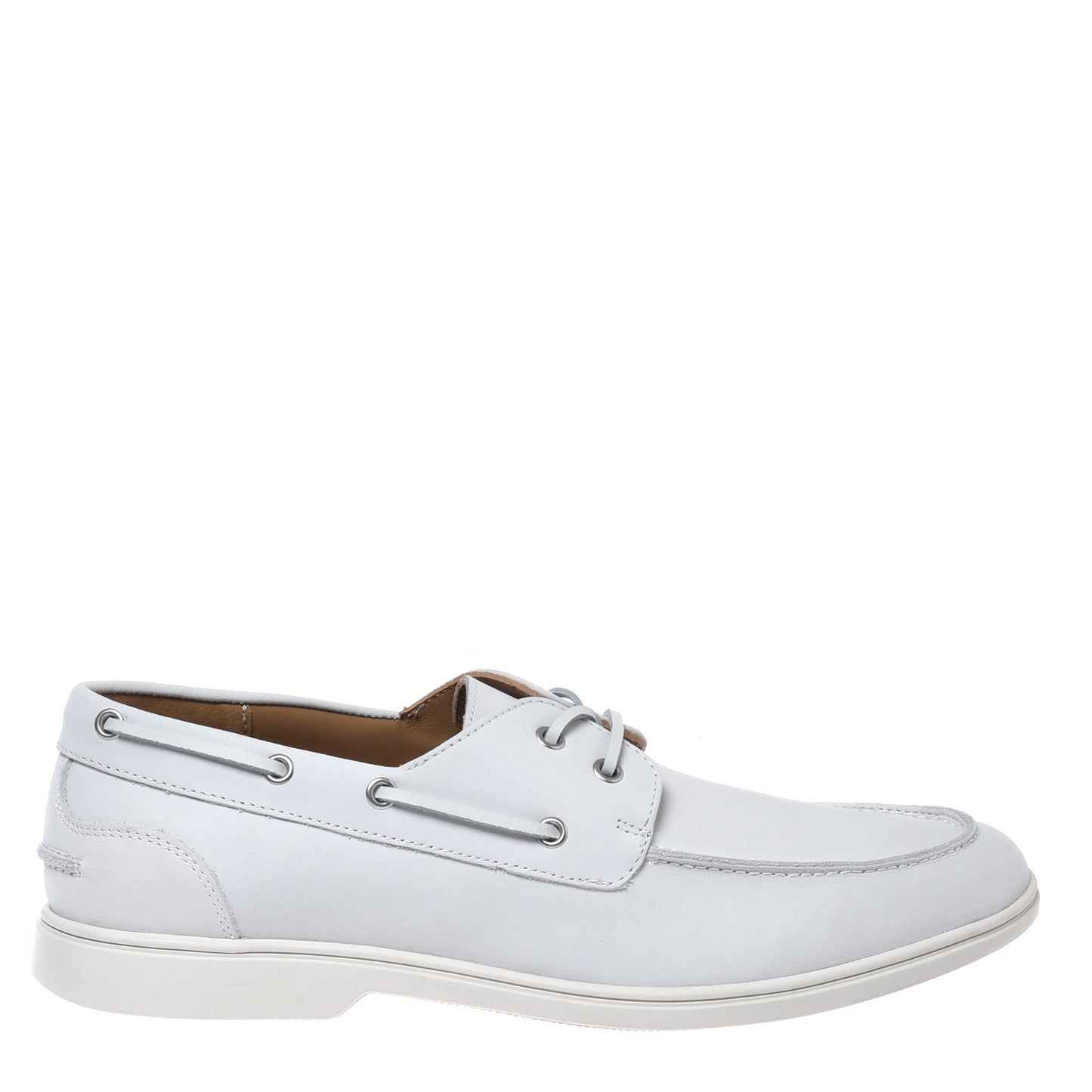 Chaussure à lacets en nubuck blanc