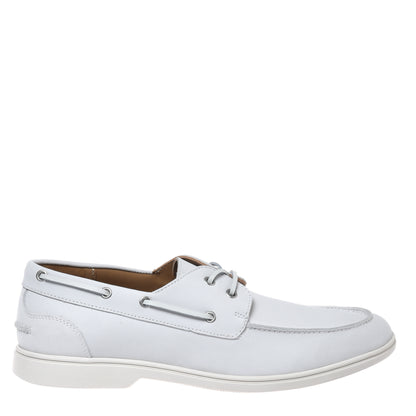 Chaussure à lacets en nubuck blanc