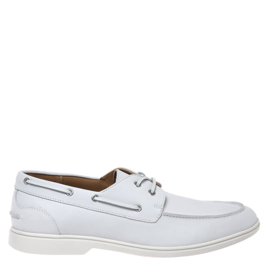 Chaussure à lacets en nubuck blanc