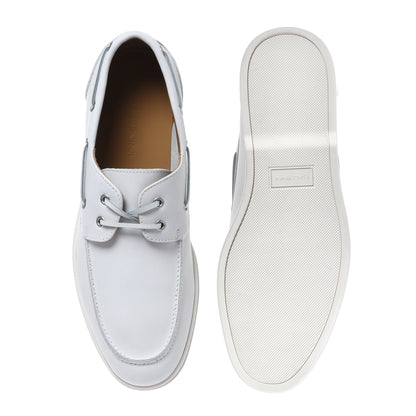 Chaussure à lacets en nubuck blanc