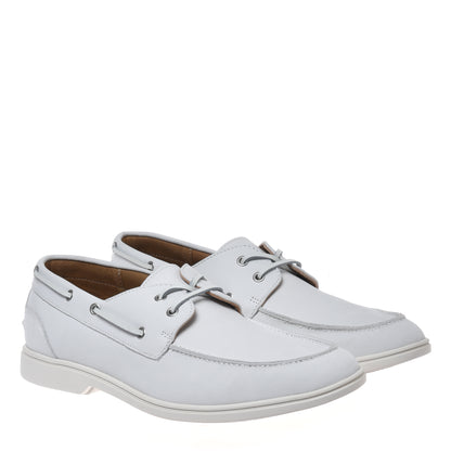 Chaussure à lacets en nubuck blanc