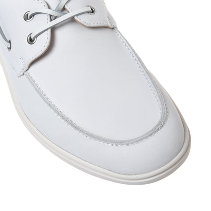 Chaussure à lacets en nubuck blanc