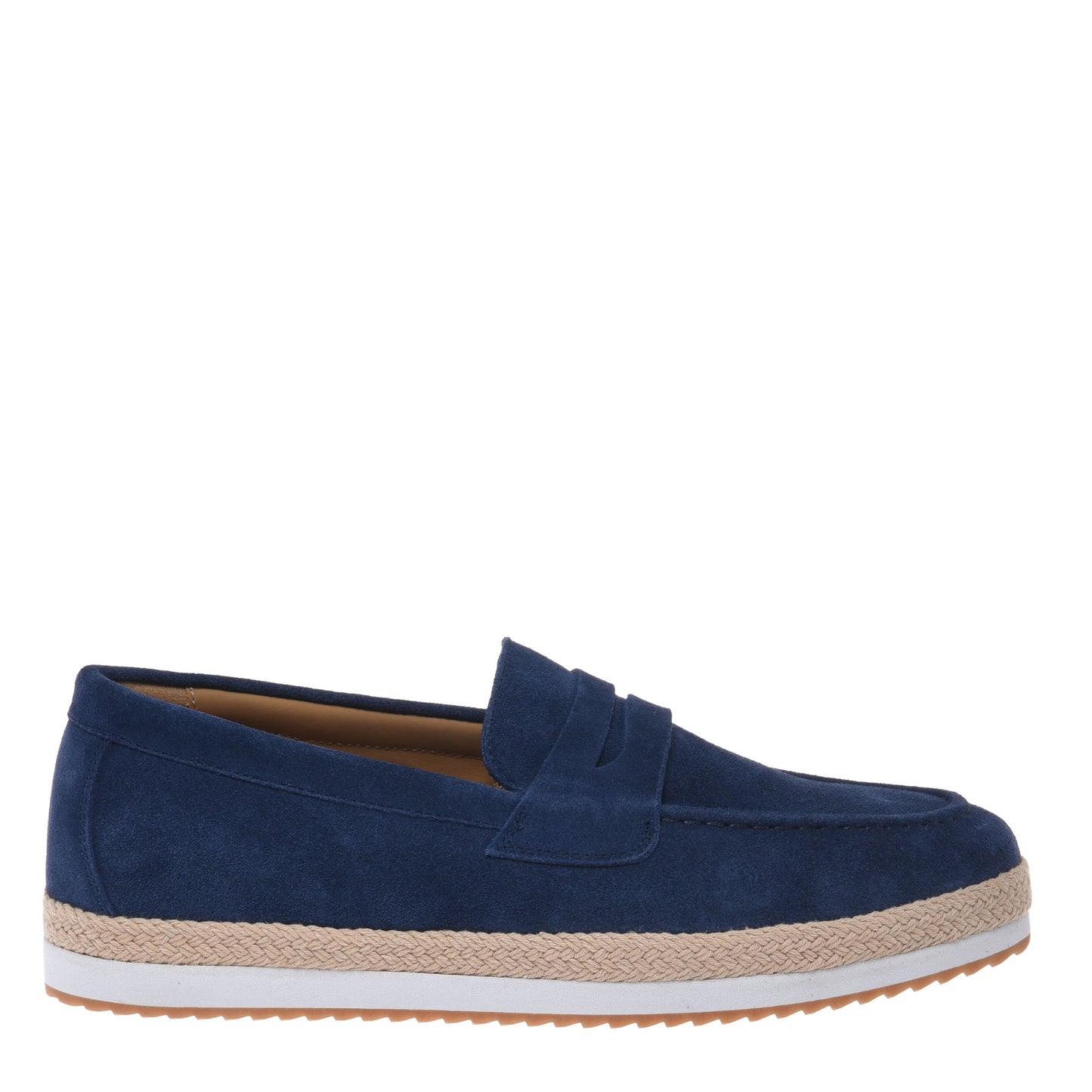 Blue suede loafer