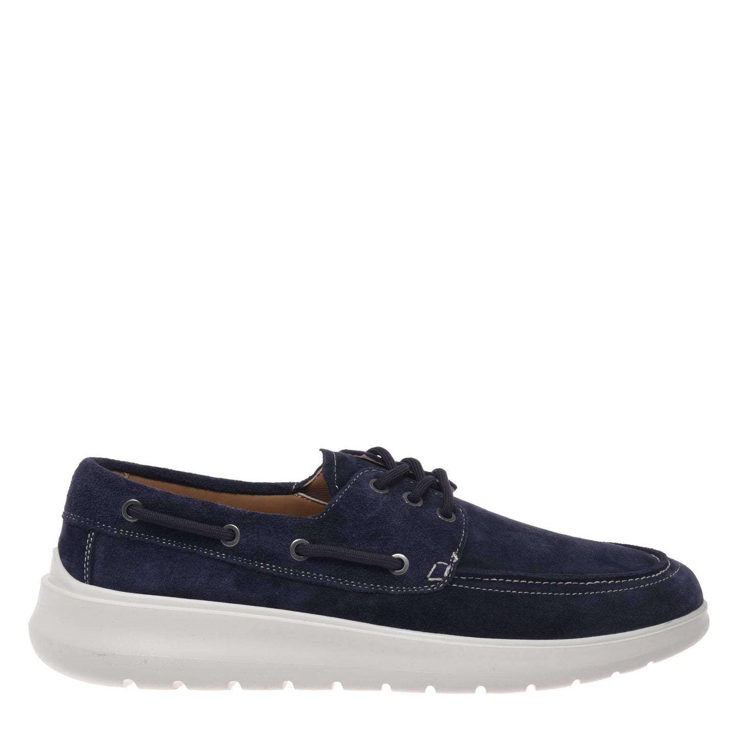 Blue suede leather loafer