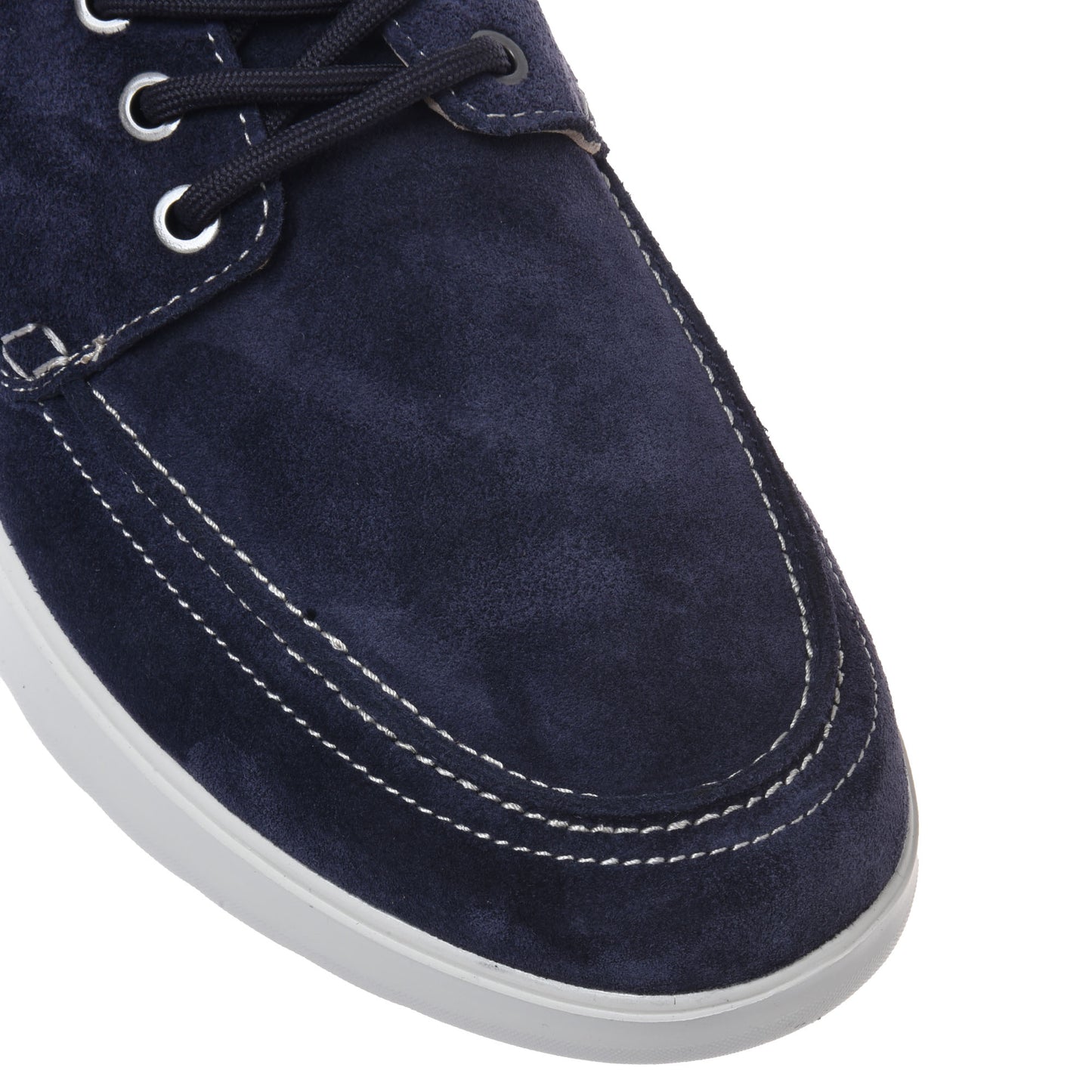 Blue suede leather loafer
