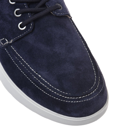 Blue suede leather loafer
