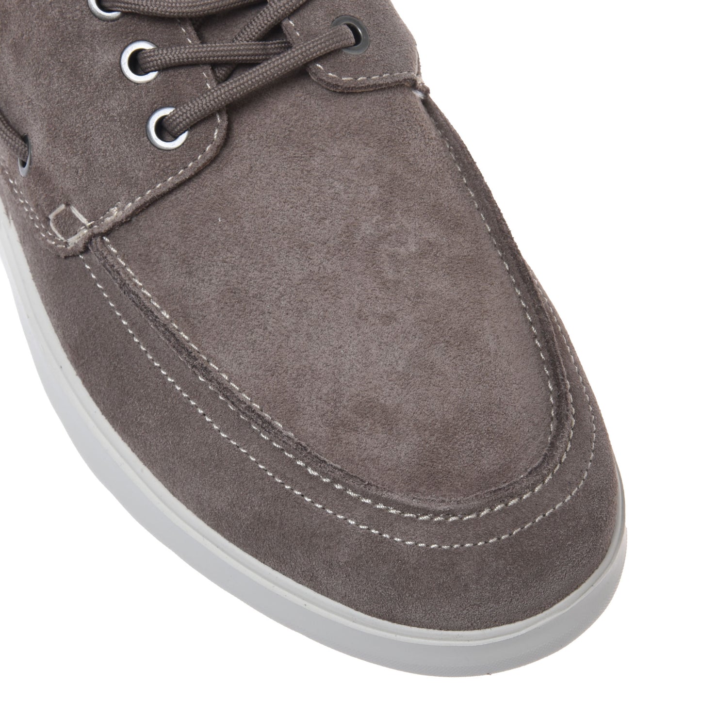 Mocassin en cuir daim taupe