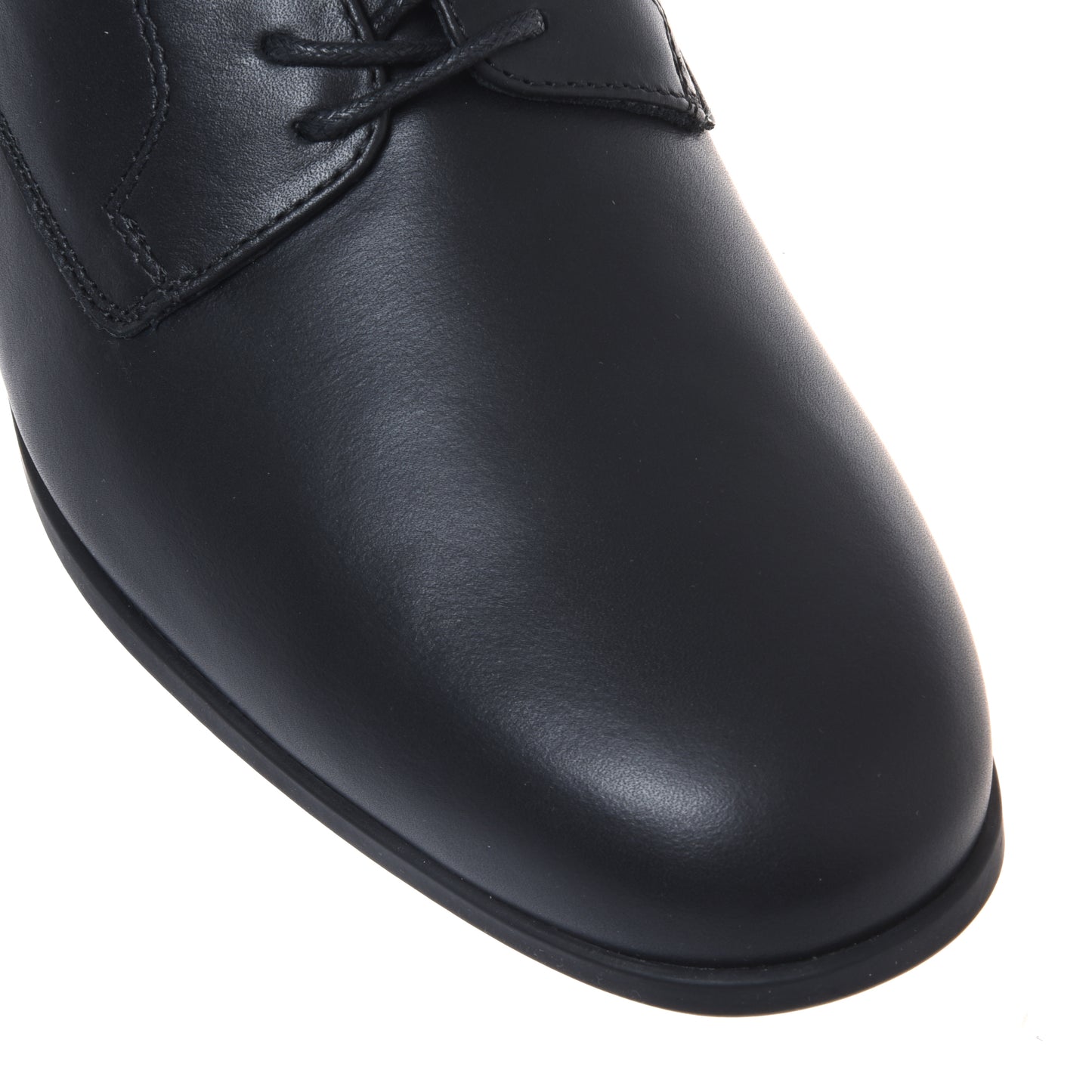 Derby lace-up en cuir noir