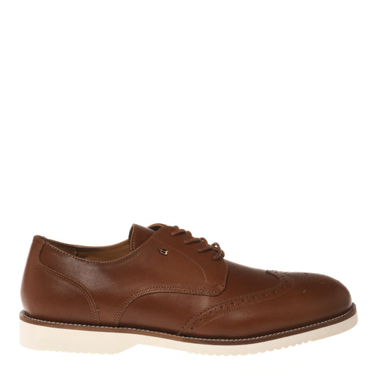 Brown leather Derby lace-up