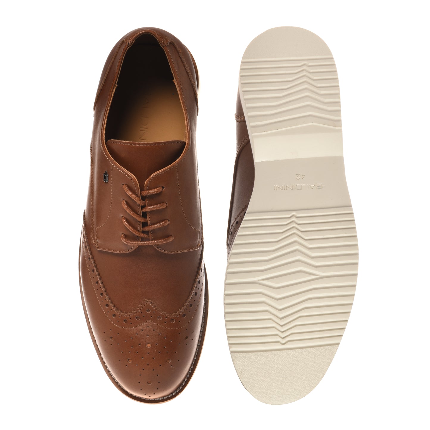 Brown leather Derby lace-up