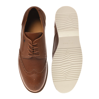 Brown leather Derby lace-up
