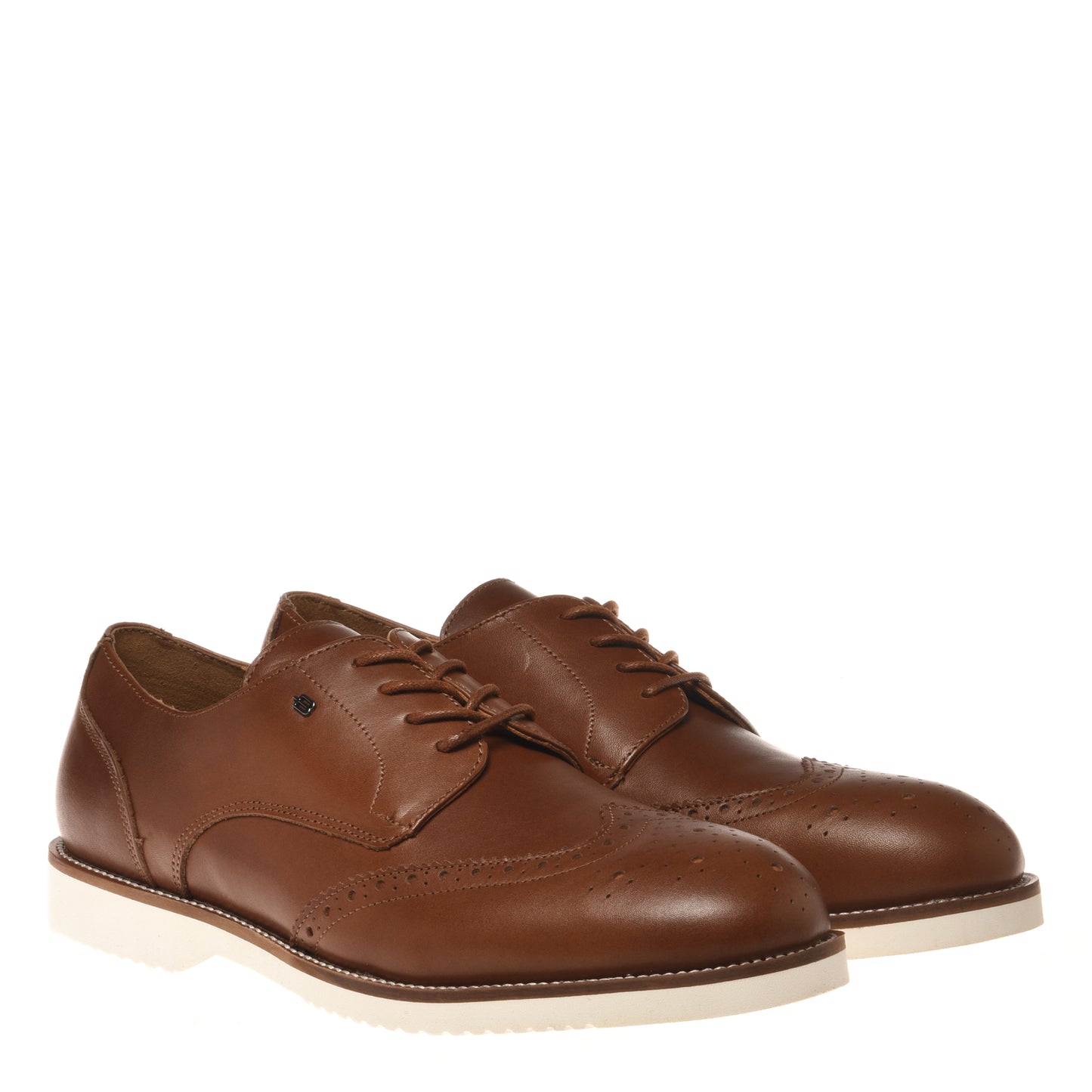 Brown leather Derby lace-up
