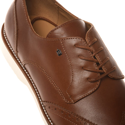 Brown leather Derby lace-up