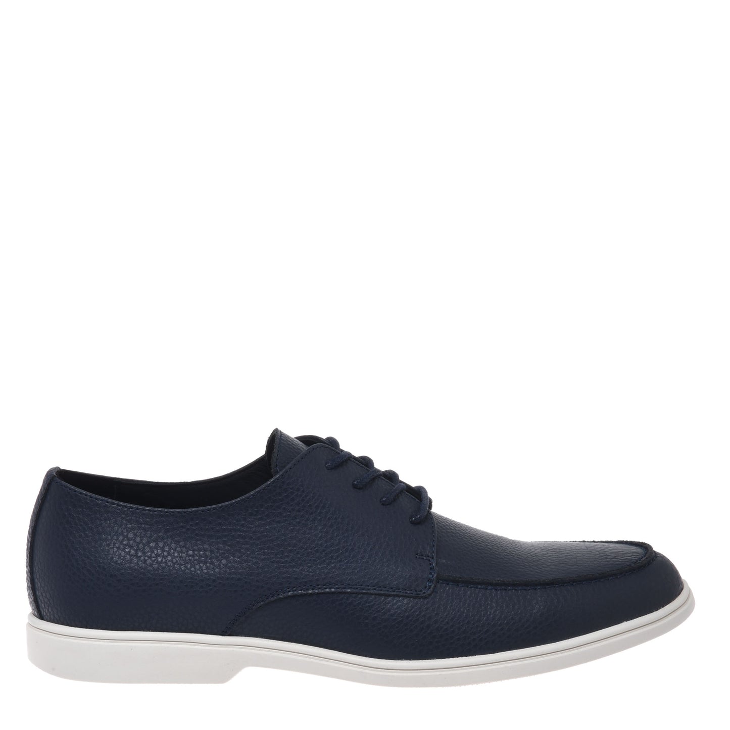Blue milled leather lace-up Derby shoes