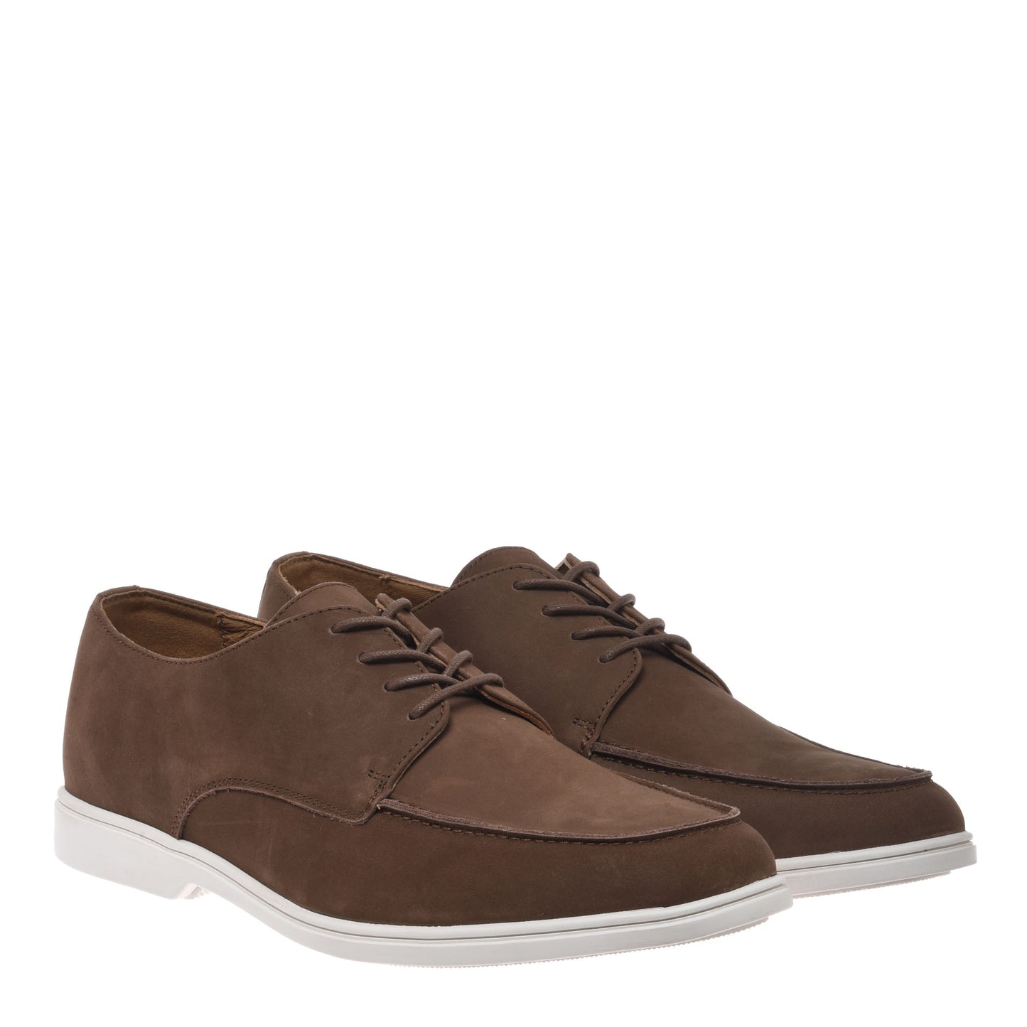 Dark brown nubuck lace-up Derby