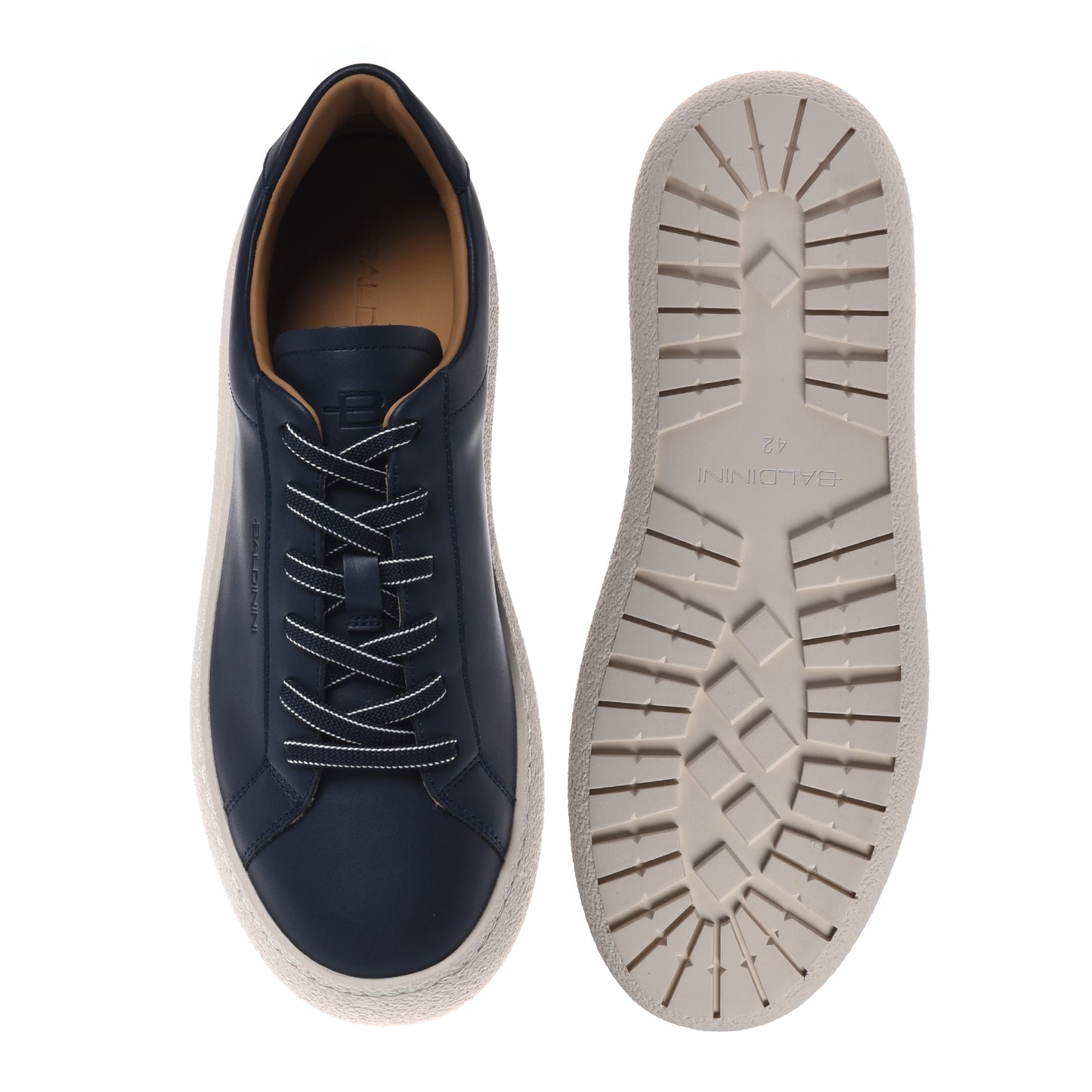 Blue leather sneaker