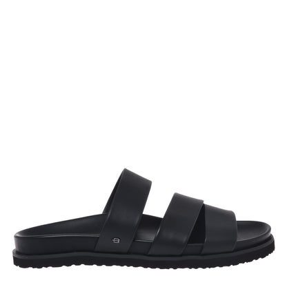 Mule en cuir noir