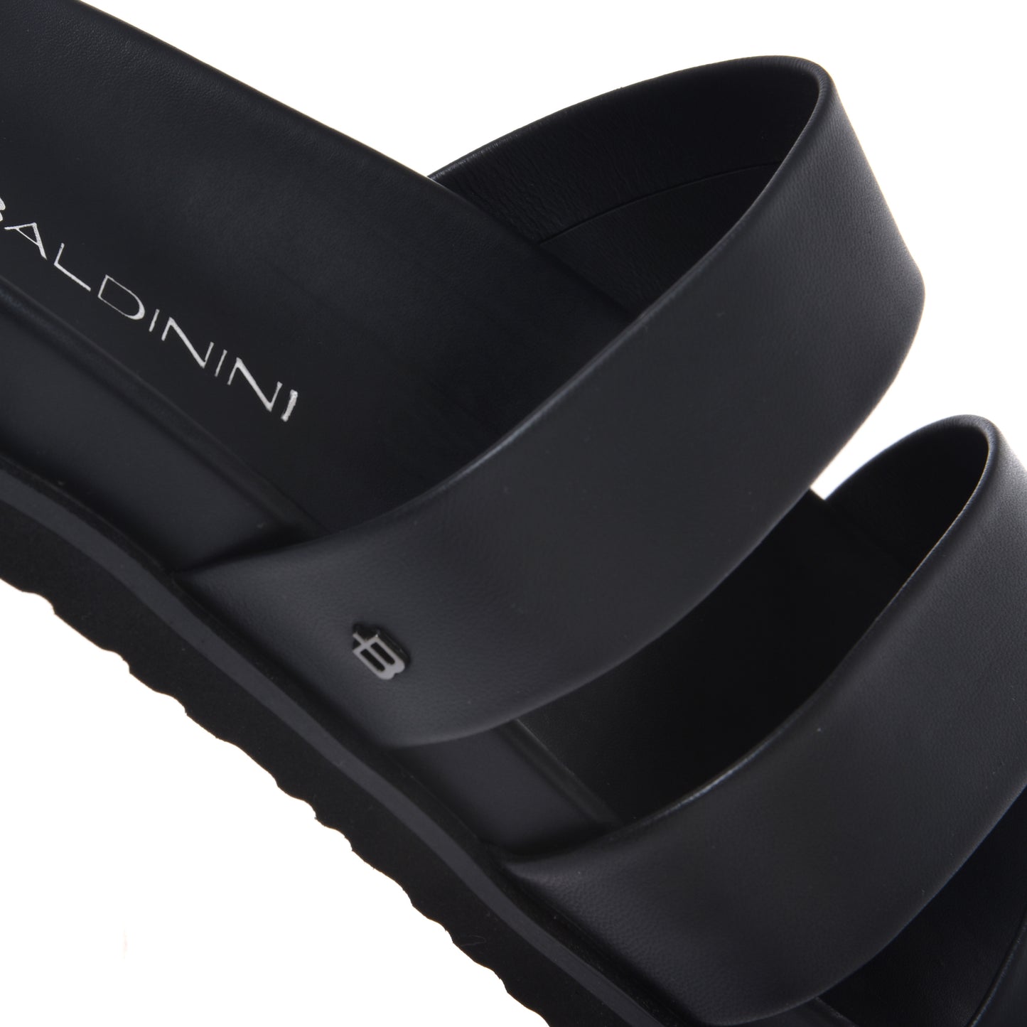 Mule en cuir noir