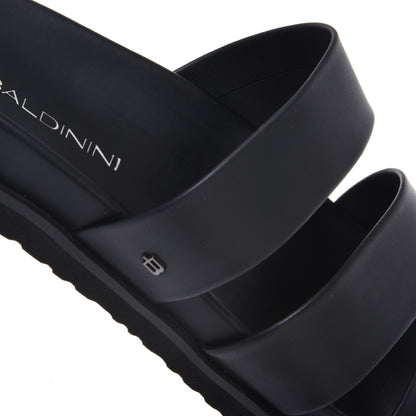 Mule en cuir noir